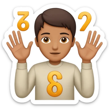 Fuse 🤷‍♂️6️⃣7️⃣ ( make the 6 7 go on his hands) sticker