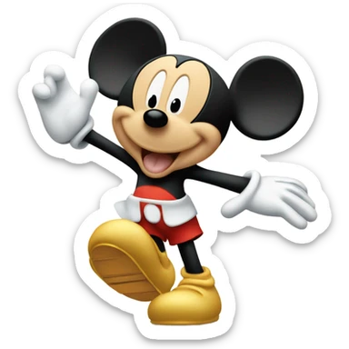 Mickey Mouse cheering for Joy ￼ sticker