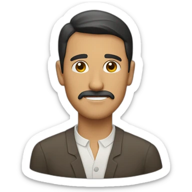 Hombre lengua fuera sticker