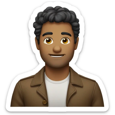 Un chico feo con pelo puntiagudo y rubio  sticker