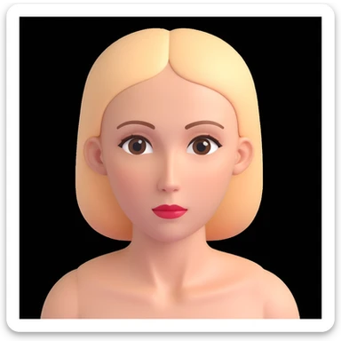 realistic 3D medical image of a woman with PCOS, androgenic alopecia hair thinning, oily skin, clinical details, neutral atmosphere, portrait aspect ratio 2:3 sticker