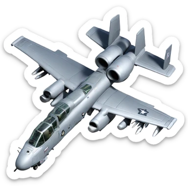 A-10 warthog military plane  sticker