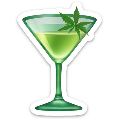 Weed martini  sticker
