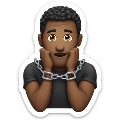 Handcuffed man sticker