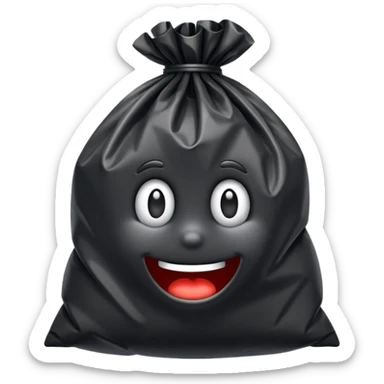 rubbish bag without a face  sticker