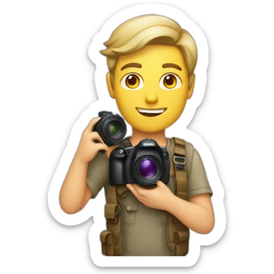 Photographer Caucasian sticker
