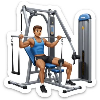 athlete using abductor-machine gym sticker