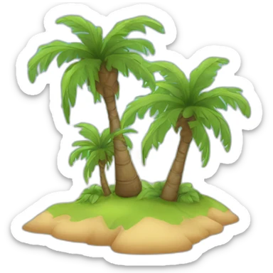 palm trees on the island sticker