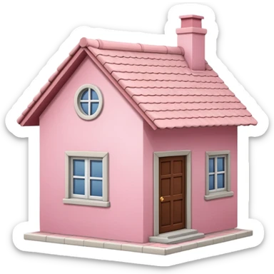 pink house small sticker