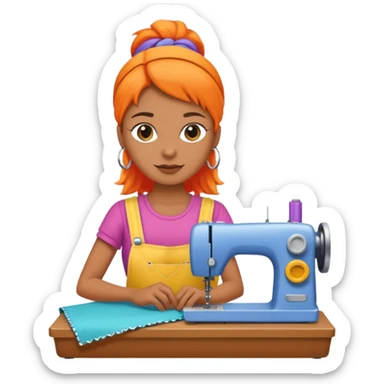 a creative clothing maker sticker