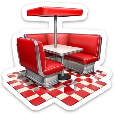 route 66 american diner sticker