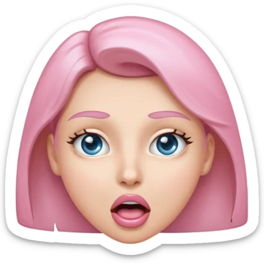 Person with sparkling eyes and open mouth staring in amazement  sticker