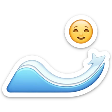 White line that is turning up sticker