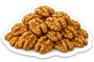 montagna di noci sbucciate, iperrealistici 4k sticker