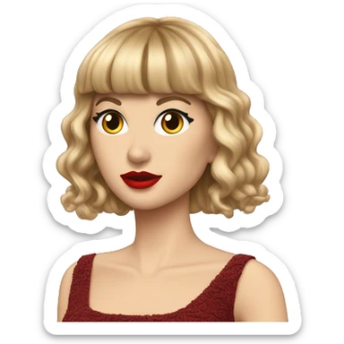 Taylor swift wearing her tortured poets department dress from the eras tour  sticker
