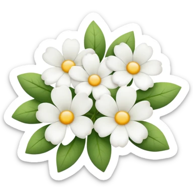White flowers  sticker