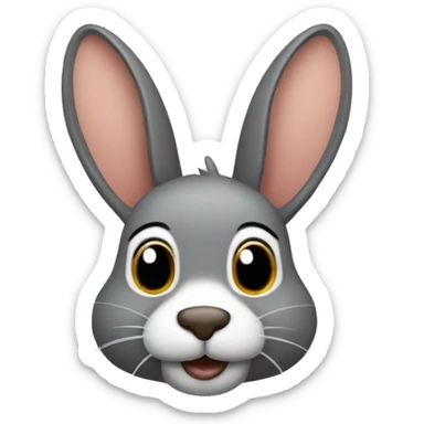 Conejo boca arriba  sticker