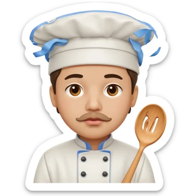 chef pursing lips sticker