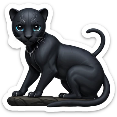 Pantera negra cuerpo pequeña tipo whatsapp silueta sticker