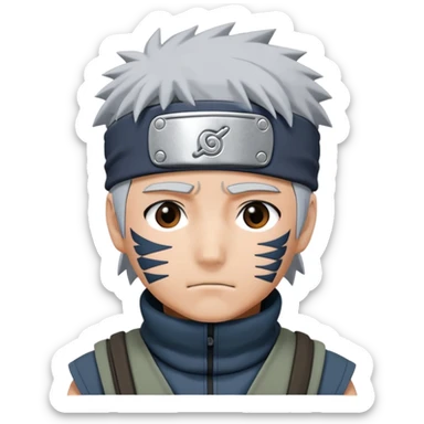kakashi sensei from naruto sticker
