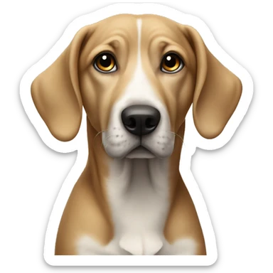 Realist dog looking at viewer sticker