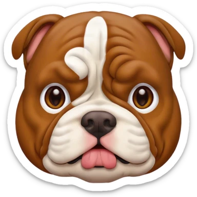 Bulldog tanning  sticker