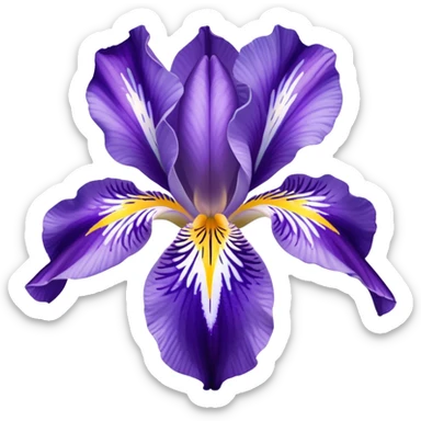 Croatian iris flower iconic  sticker
