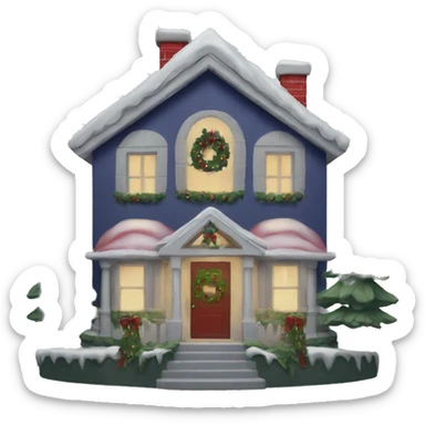 Christmas house sticker