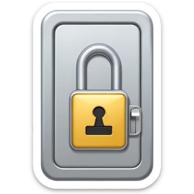 Keycard lock on a Door sticker