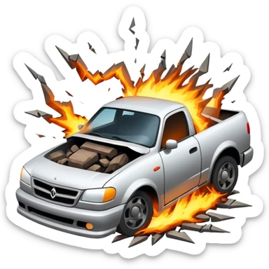 Head on collision  sticker