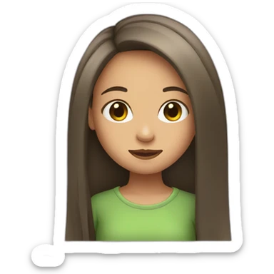 gir-with-long hair sticker