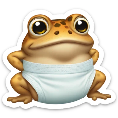Toad in diapers sticker