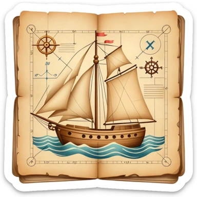 Navigation Chart sticker