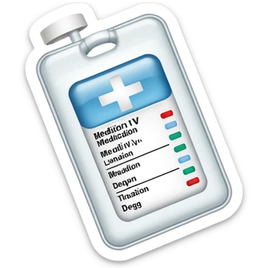 Medication iv label sticker