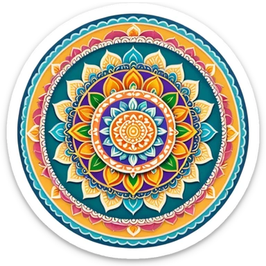 Beautiful hindi mandala  sticker