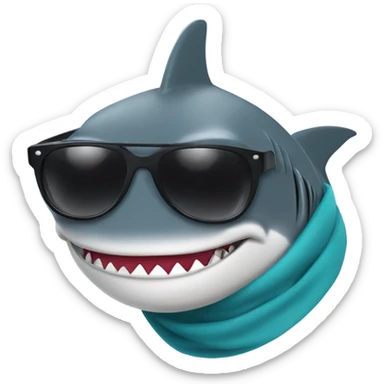 Chic shark sticker