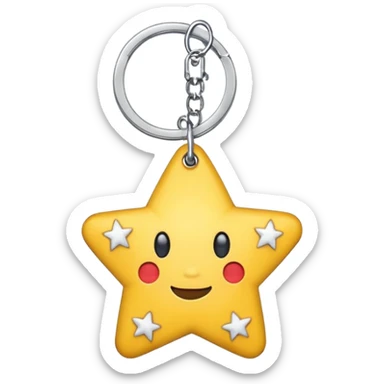 star shaped keychain sticker