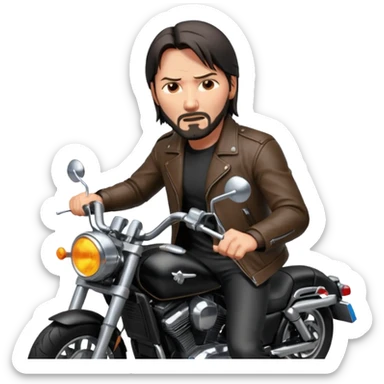 John Wick riding a motorcycle sticker