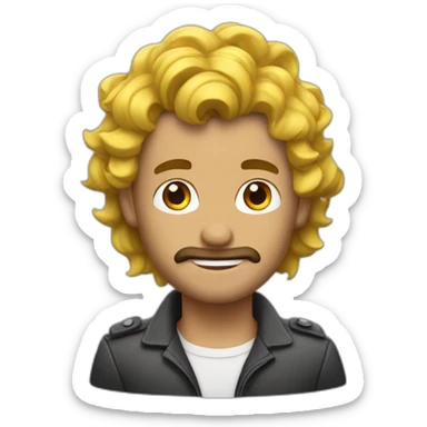 Homme avec coiffure wave sticker