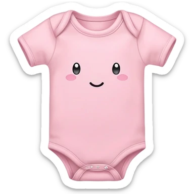 Plain pink pastelbaby’s onesie shirt sticker