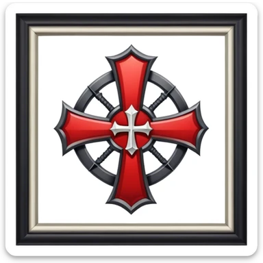 Cruz templaria y símbolo asesino  sticker