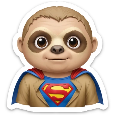 Sloth from The Goonies with Superman shirt sticker