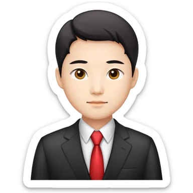 Chinese person in a business suit sticker