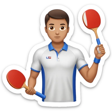 athlette with ping pong rocket sticker
