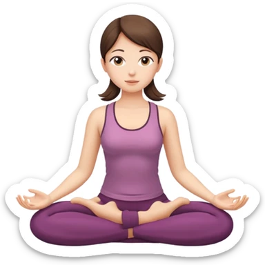 девочка сидит в позе лотоса и дышит sticker
