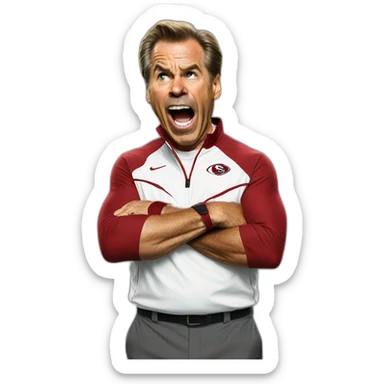 Nick Saban yelling sticker