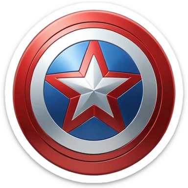 captain america shield red white blue star sticker
