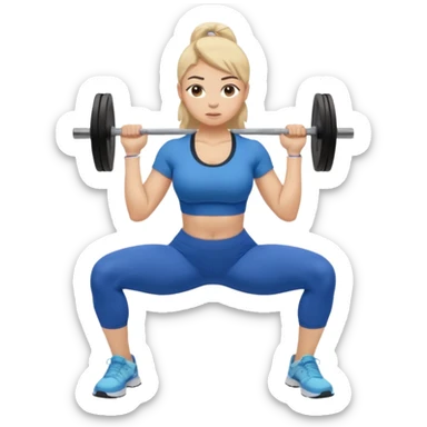 girl working out glutes shirt on but showing from behind but she's squatting and full body zoomed out also more coverage please  sticker
