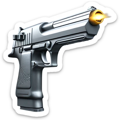 sci fi desert eagle gun sticker