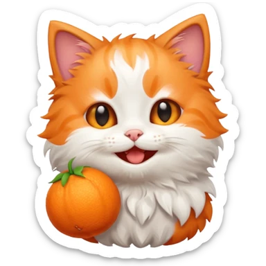 Kitten giggle sticker